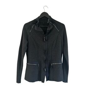 Annette Gortz Zip Up Jacket Charcoal Size 38 Avant Garde Edgy